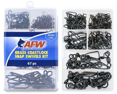 AFW BLACK COASTLOCK SNAP SWIVELS KIT- 67 PIECES- #TKB00005