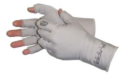 GLACIER GLOVE ABACO HALF-FINGER FISHING SUN GLOVES #009GY