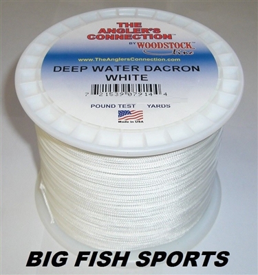 80LB-600YD WOODSTOCK DEEP WATER WHITE BRAIDED DACRON FISHING LINE #600/80W