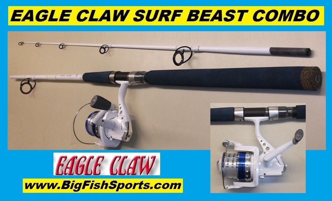 8' EAGLE CLAW SURF BEAST SPINNING COMBINATION #MSSB802MS