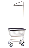 R&B 100E91 Stardard Laundry Cart w/Single Pole Rack