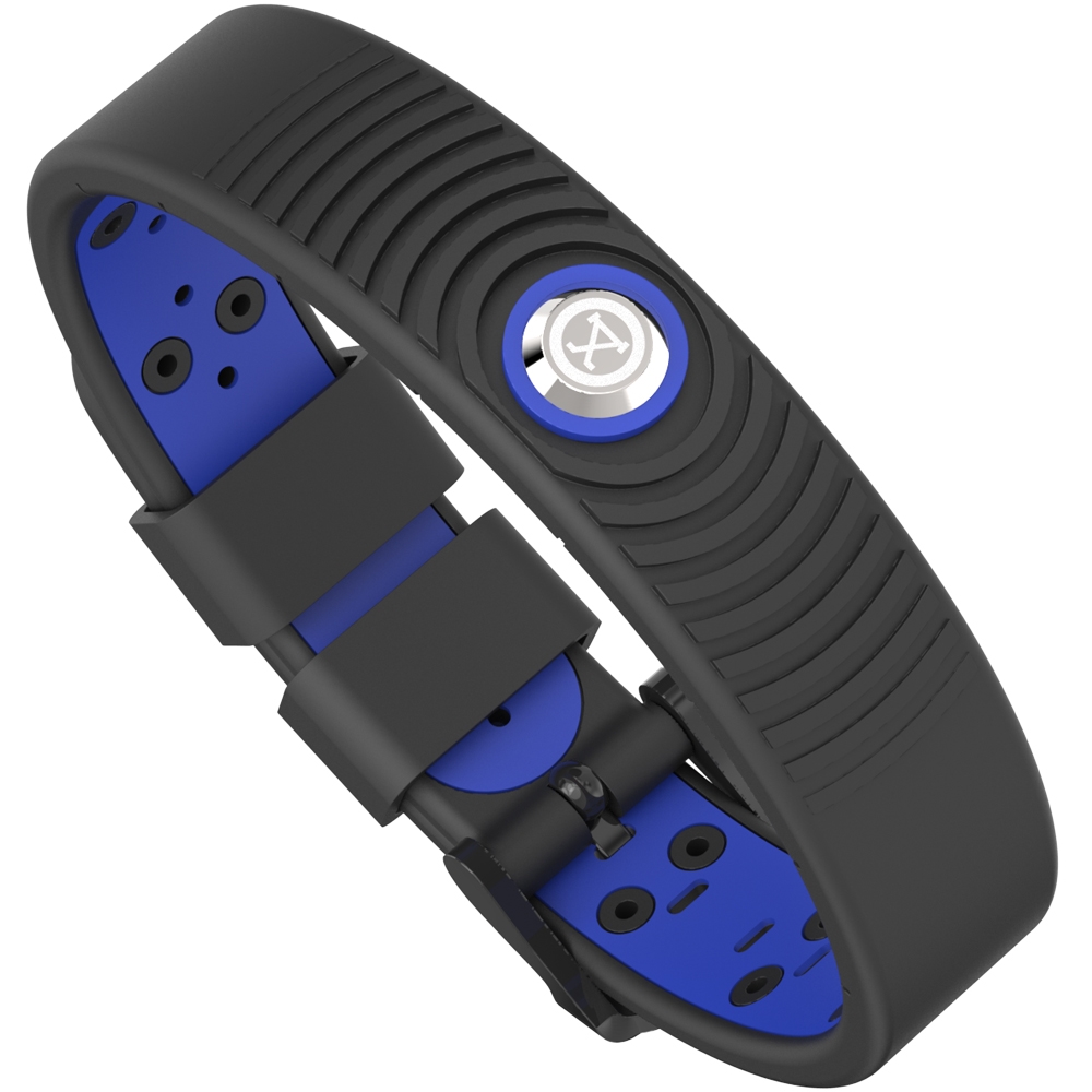 ProExl 18K Sports Magnetic Bracelet - Waterproof - Breathable Strap - Power & Energy - Black Azul