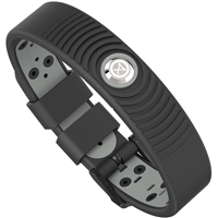 ProExl 18K Sports Magnetic Bracelet - Waterproof - Breathable Strap - Power & Energy - Black Gray