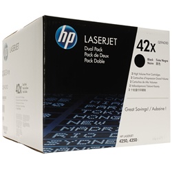 Genuine HP 4250 / 4350 / 4240 Dual Pack High Yield Toner Cartridge Q5942XD