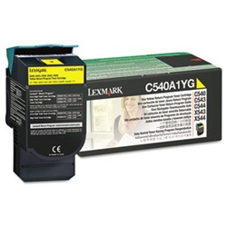 Genuine Lexmark C540/C543/C544/C546/X543/X544/X546 Yellow Return Program Toner Cartridge - C540A1YG