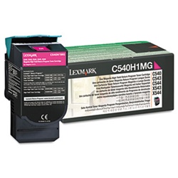 Genuine Lexmark C540/C543/C544/C546/X543/X544/X546 Magenta High Yield Return Program Toner Cartridge - C540H1MG