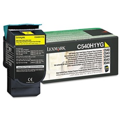 Genuine Lexmark C540/C543/C544/C546/X543/X544/X546 Yellow High Yield Return Program Toner Cartridge - C540H1YG
