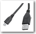 Perfect Lite 6' USB Silver Cable, Black