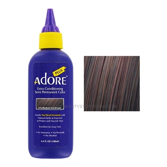 Adore Plus Semi-Permanent Hair Color 372 Medium Red Brown