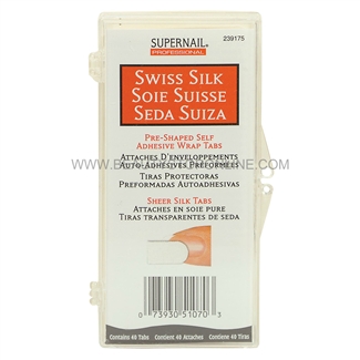SuperNail 100% Swiss Silk Wrap Self-Adhesive Tabs 40ct