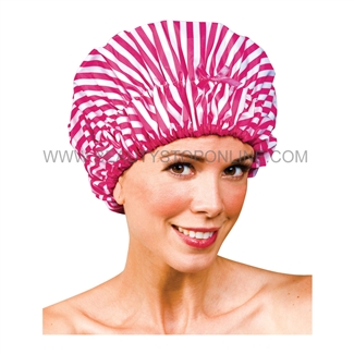 Betty Dain Pink Peppermint Shower Cap 5220