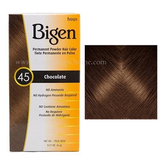 Bigen Permanent Powder Hair Color 45 Chocolate