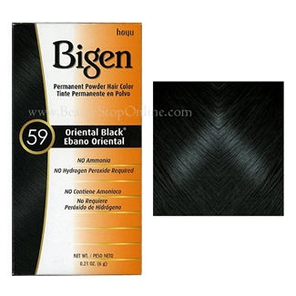 Bigen Permanent Powder Hair Color 59 Oriental Black