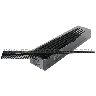 Cleopatra 440 8" Fine Tooth Rattail Comb 12 Piece