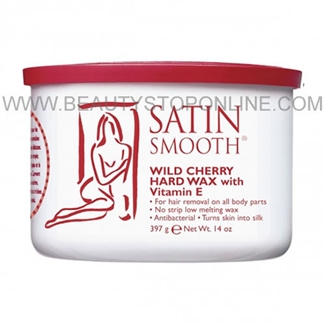 Satin Smooth Wild Cherry Hard Wax with Vitamin E - 14 oz