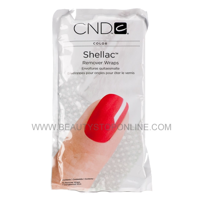 CND Shellac Remover Wraps 10 ct. 40230 - Beauty Stop Online