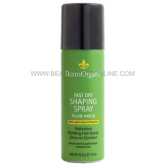 DermOrganic Fast Dry Shaping Spray Plus Hold, 1.5 oz