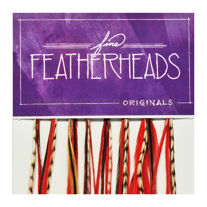 Fine FeatherHeads Original Extensions Red - Beauty Stop Online