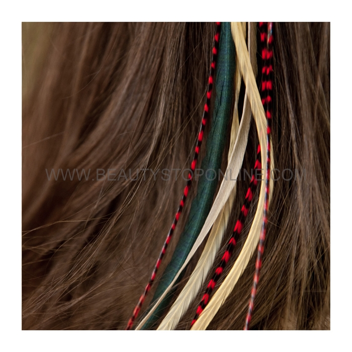 Fine FeatherHeads Original Extensions Red - Beauty Stop Online