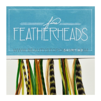 Fine FeatherHeads Shorties Extensions Green