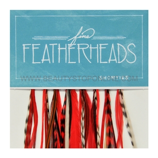Fine FeatherHeads Shorties Extensions Red