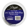 Diane Jumbo Black Bob Pins, 100 Pack