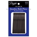 Diane Jumbo Black Bob Pins, 18 Pack