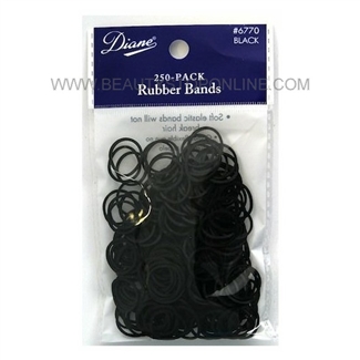 Diane Rubber Bands Black, 250 Pack