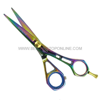 Hasami D60-R Rainbow 5.5" Shear With Design Handle & Removable Finger Rest