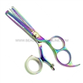 Hasami H50-R Rainbow 5" Thinning Shear Double Teeth With 3 Finger Holes & Rotating Thumb