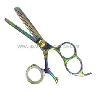 Hasami I50-R Rainbow 5" Thinning Shear With 3 Finger Holes & Rotating Thumb