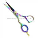 Hasami L50-R Rainbow 5" Left Handed Shear with Removable Finger Rest