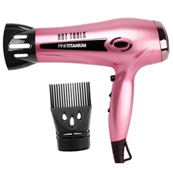 Hot Tools Titanium Ionic Light Weight Hair Dryer - Pink - 1600 Watt (#HPK01)