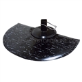 Rhino Marbleized Half Circle Anti Fatigue Mat - 3' X 5' (Black/White)