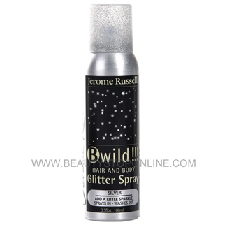 Jerome Russell B Wild Hair and Body Glitter Spray - Silver 2872