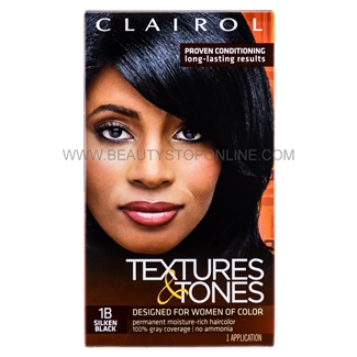 Clairol Textures & Tones Silken Black 1B
