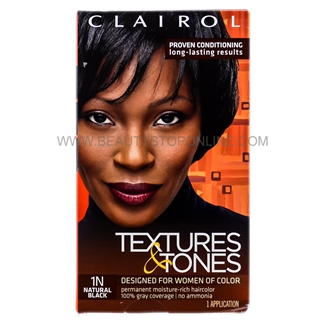 Clairol Textures & Tones Natural Black 1N