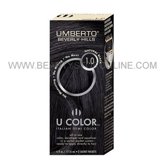 Umberto U Color Italian Demi Color Kit 1.0 Natural Black