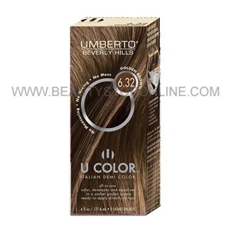 Umberto U Color Italian Demi Color Kit 6.32 Golden Brown