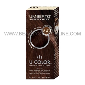 Umberto U Color Italian Demi Color Kit 6.43 Dark Copper Brown