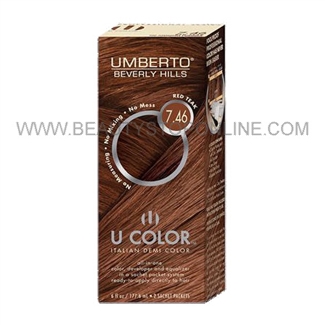 Umberto U Color Italian Demi Color Kit 7.46 Red Teak