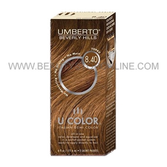 Umberto U Color Italian Demi Color Kit 8.40 Topaz