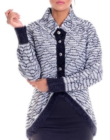 Women Grey Designer Knit Sweater