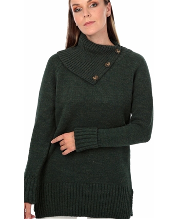 Women Olive Designer Knit Sweater