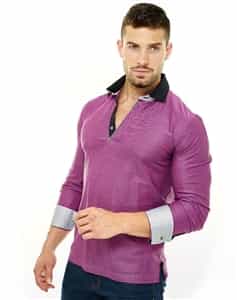 Maceoo Polo L Purple Black SC 0007