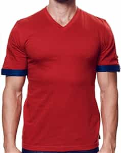 Stylish Burgundy V Neck Shirt