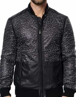 Men Jackets: Black Bomber Jacket