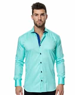 Teal button Down | Maceoo