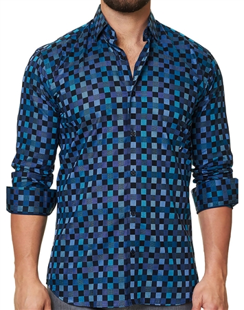 Luxury Turquoise Check Shirt