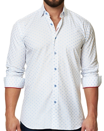 White Blue Collared Shirt